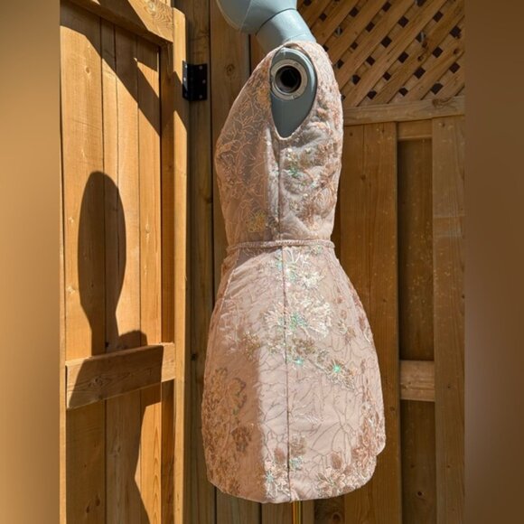 🆕 BRONX & BANCO 🧿 NWOT Violet Mini Dress, Gold & Champagne Sequin - Sz M US 6 - Picture 9 of 15